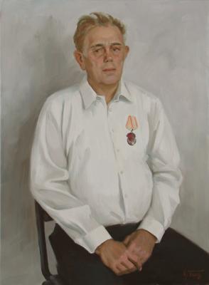 A portrait of the veteran of work. Panov Igor