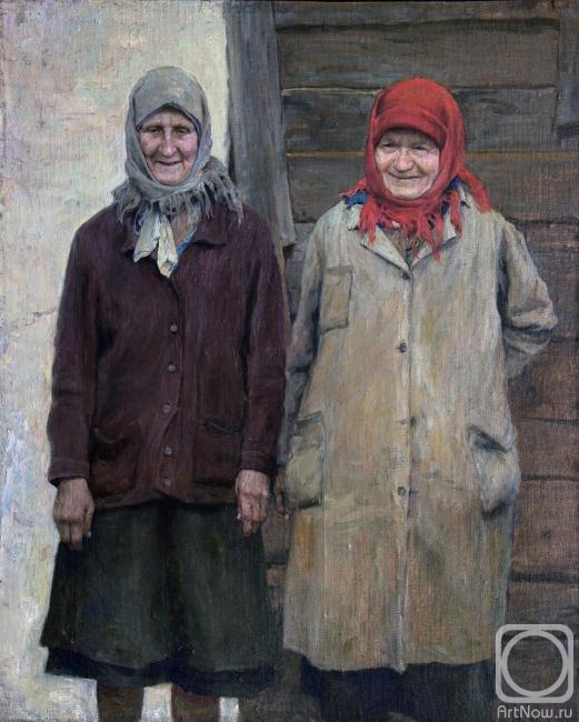 Kirillov Vladimir. The Tula types. Aunt Shura and woman Masha (Black)