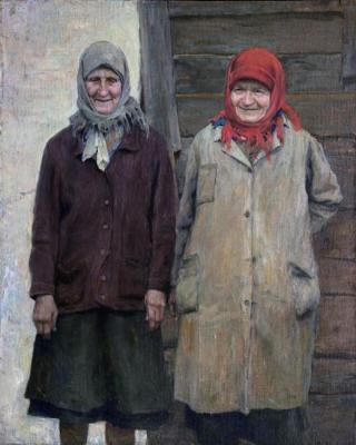 The Tula types. Aunt Shura and woman Masha (Black). Kirillov Vladimir