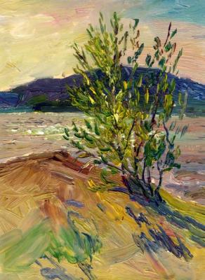 Картина «Летом на пляже .Этюд»