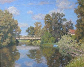 Landscape with bridge. Komarov Alexandr