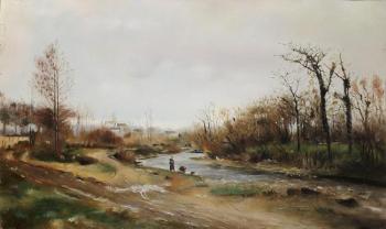 Laundresses on the banks of the Gava River. Elokhin Pavel
