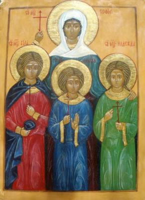 Holy Martyrs Faith, Hope, Love and their mother Sophia. Chugunova Elena