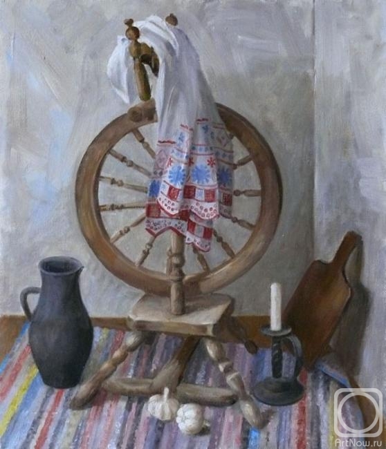 Gayduk Irina. Still life with spinning wheel