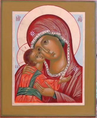 The icon of Our Lady of the Igorevskaya (Pigments). Solo Nadezhda
