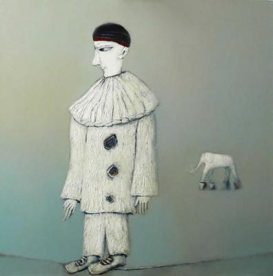 Harlequin dressed as Pierrot. Panchenko Viktor