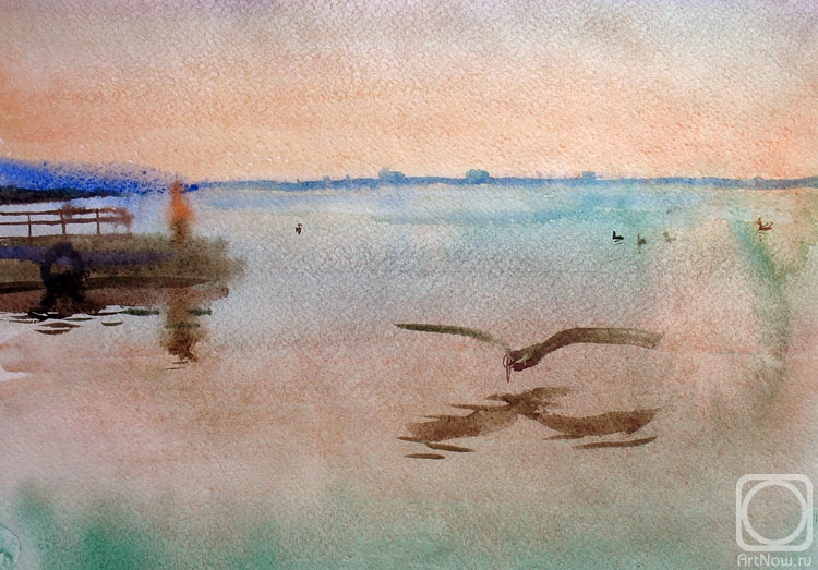 Yudaev-Racei Yuri. Budaki Lagoon before Sunrise