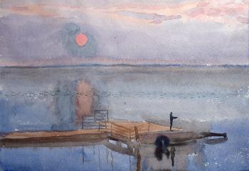 Budaki Lagoon. Sunrise (Painting Lagoon). Yudaev-Racei Yuri