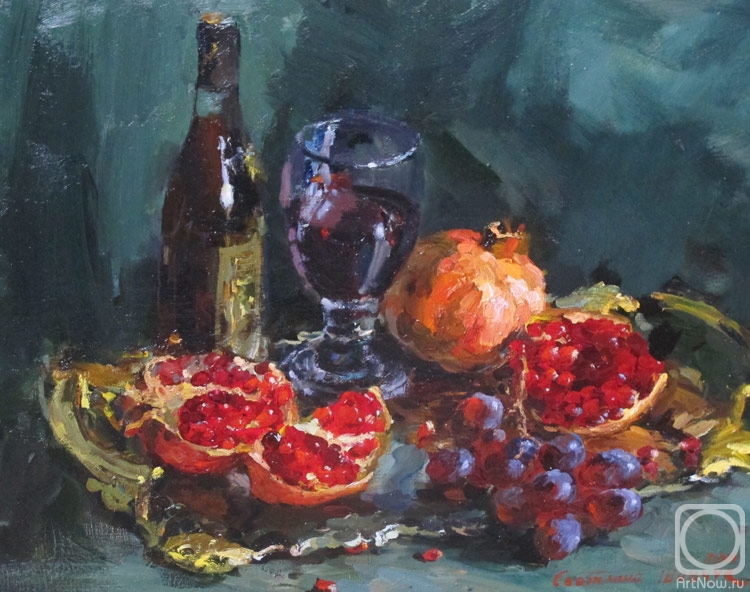 Shevchuk Svetlana. Still life with pomegranates