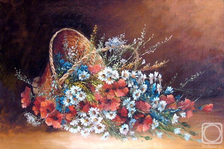 Grokhotova Svetlana. Flowers in the basket