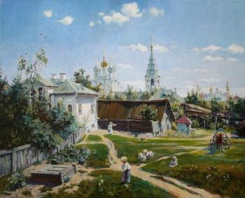 Moskovsky Dvorik. V.D. Polenov (copy). Preobrazhenskaya Marina