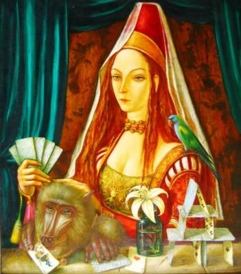 Lady with cards. Krasavin-Belopolskiy Yury