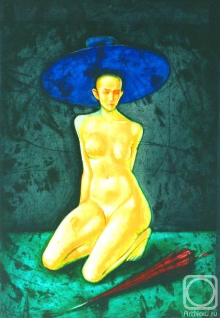Krasavin-Belopolskiy Yury. The Girl in the Blue Hat