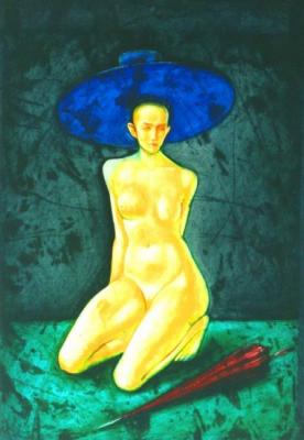 The Girl in the Blue Hat. Krasavin-Belopolskiy Yury