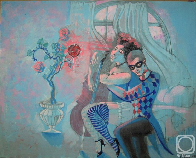 Арлекин и коломбина картина