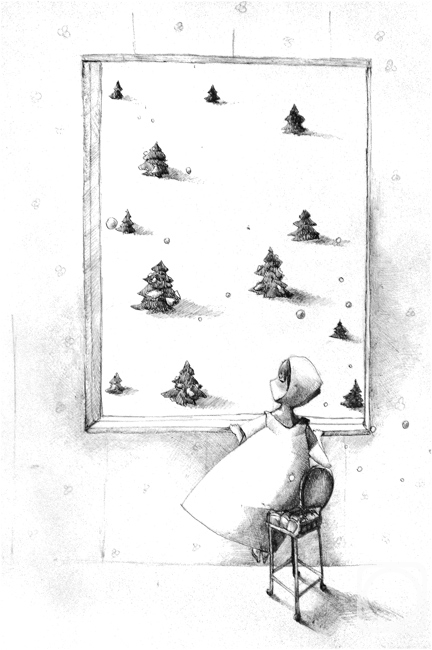 Slyusar Maria. First snow of the year