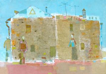 Passers-by and houses. Karnachev Vladimir