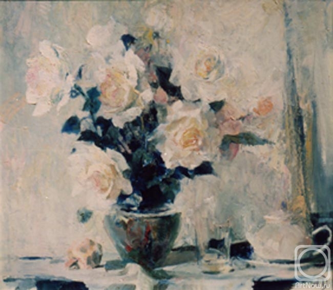 Pavlovets Aleksandr. Still life with paper roses