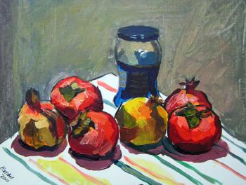 Pomegranates and persimmons. Huseynov Emin