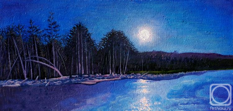 Dementiev Alexandr. Moon and woods