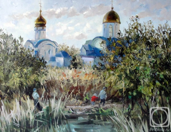 Дорога в храм» картина Коваленко Лины маслом на холсте — купить на ArtNow.ru