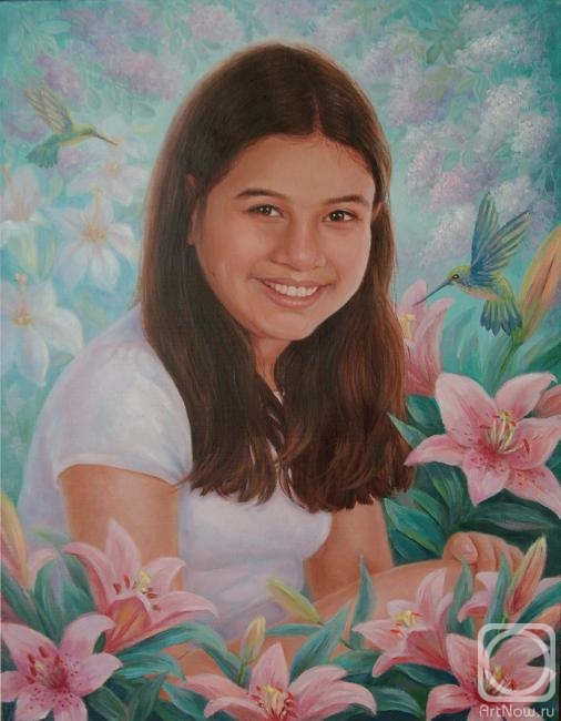 Sidorenko Shanna. Portrait of a Girl in a Magical Garden