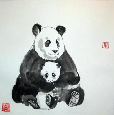 Panda. Mom doesn't let go. Mishukov Nikolay