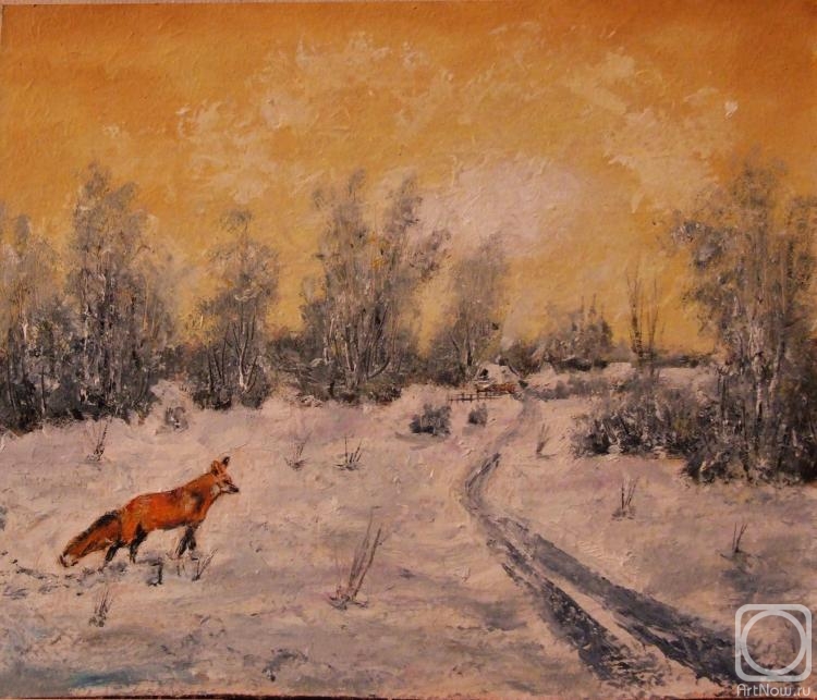 По алмазной скатерти снегов пробегают легкие ласки. Картины рыжей хвои русских художников. Картины лисы пробегающей по снегу.