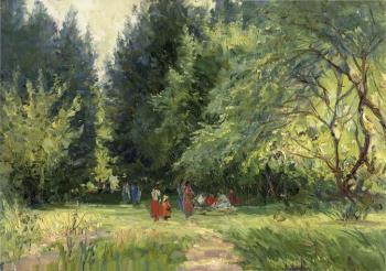 Petrov Vladimir Mitrofanovich. "In summer in park"