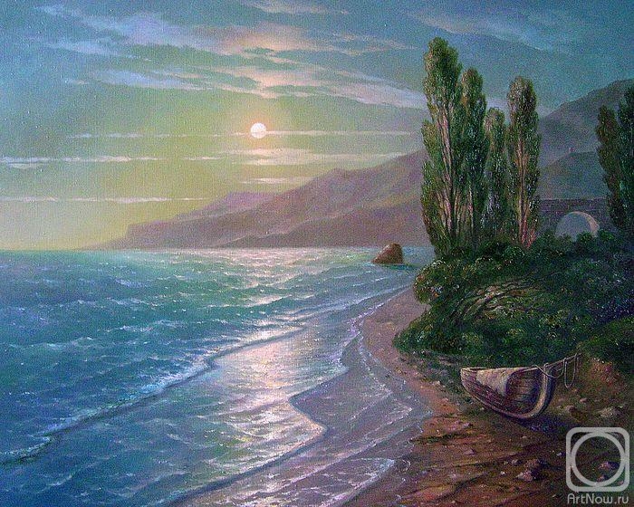 Kulagin Oleg. Marine view when the moon