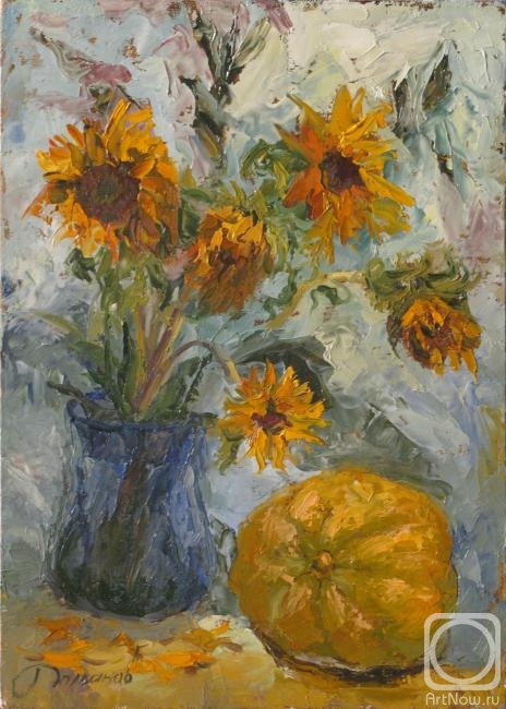 Romanov Vladimir. Sunflower and pumpkin