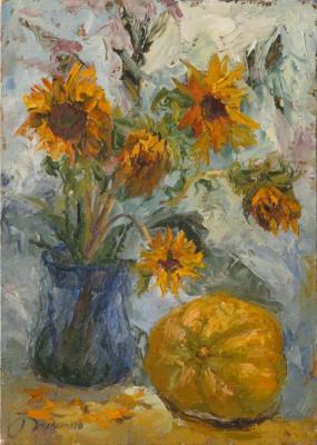 Sunflower and pumpkin