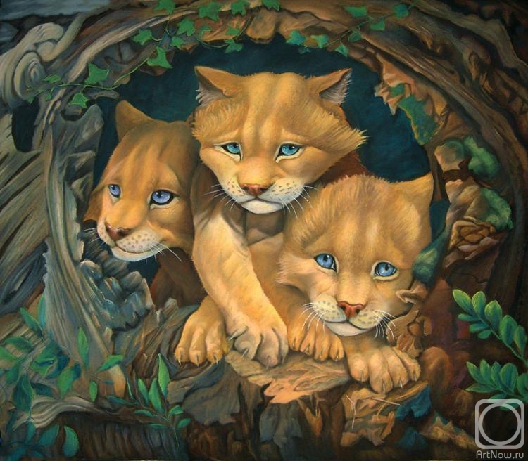 Dementiev Alexandr. Cougar cubs