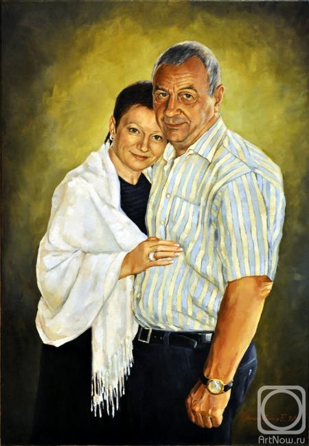 Портрет семейной пары» картина Комаровской Елены маслом на холсте — купить  на ArtNow.ru