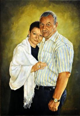 Married couple portrait. Komarovskaya Yelena
