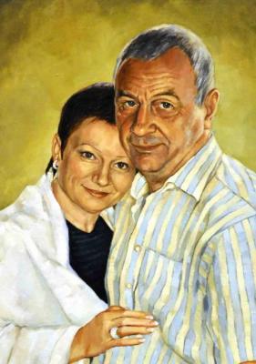 Married couple portrait. Komarovskaya Yelena