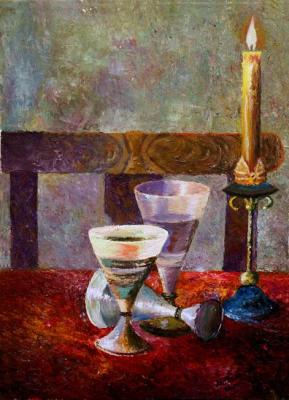The candle on the Table. Volosov Vladmir