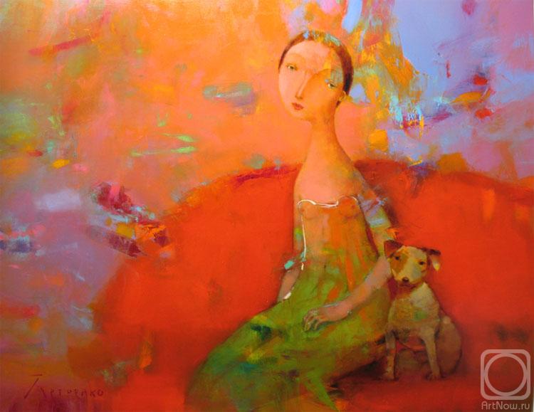 Petrenko Yuriy. On a red sofa