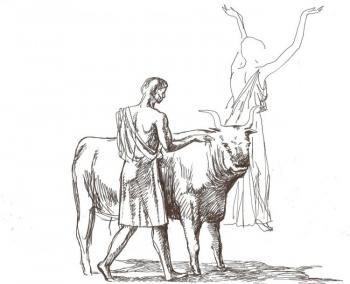 Sketch for the painting "Great Panathenaea"