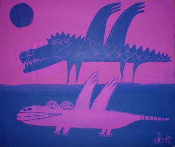 Flying crocodiles bask in the sun. Yevdokimov Sergej