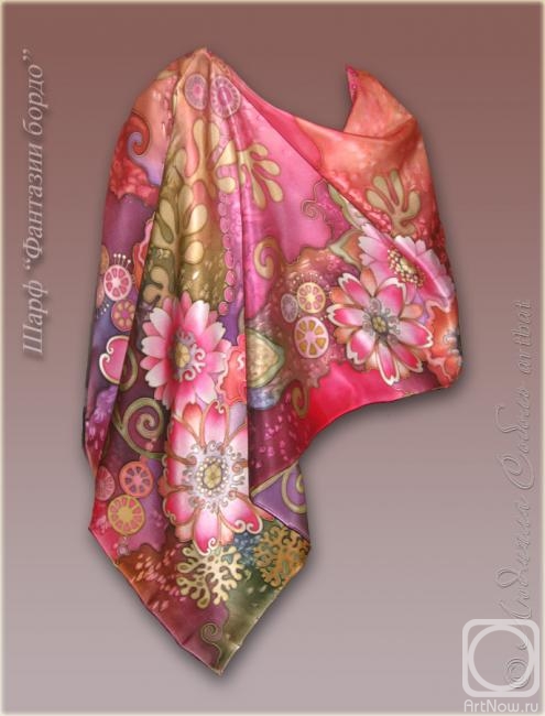 Sobol Lyudmyla. Scarf "Bordeaux"