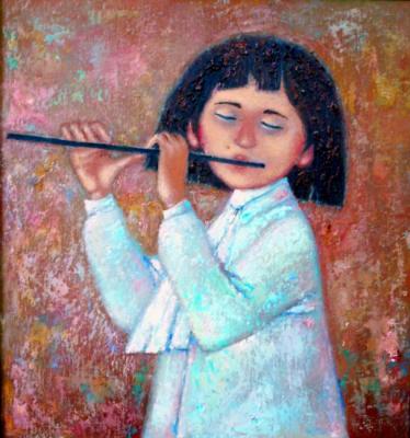 Pupil of the flutist. Yanin Alexander