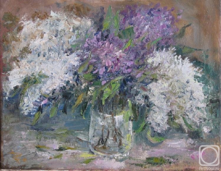 Rodionov Sergey. Bouquet of lilacs in a jar