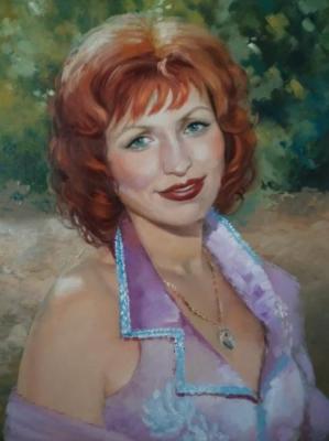 Portrait of a woman with red hair