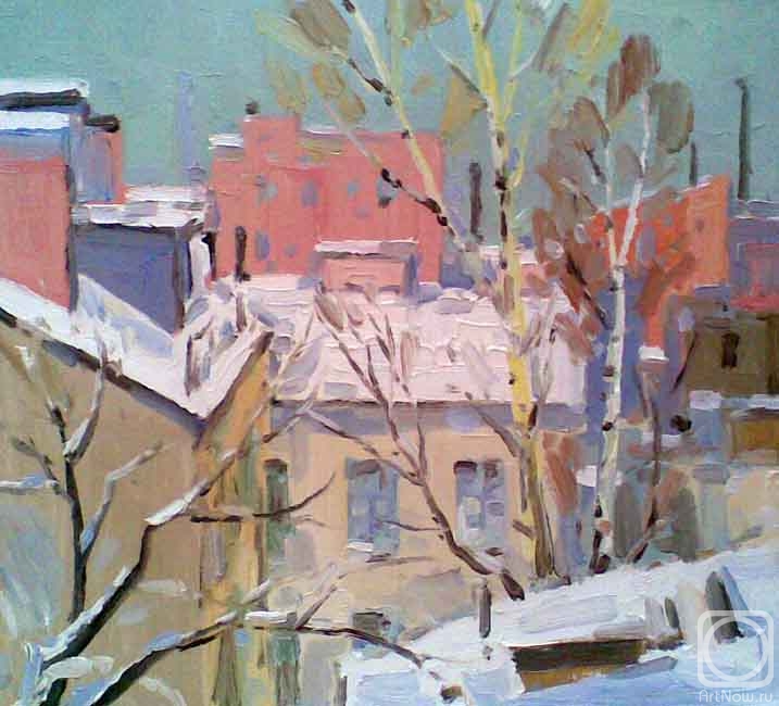 Knecht Aleksander. Outside the windows � winter