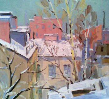 Outside the windows � winter. Knecht Aleksander