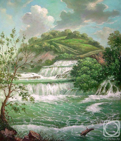 Kulagin Oleg. Landscape with a waterfall