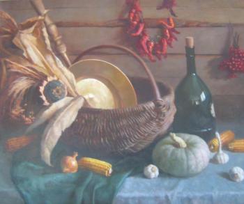 Still life with copper basin. Saprunov Sergey