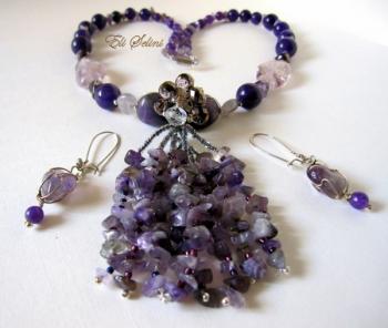 Set "Wisteria" (necklaces and earrings)