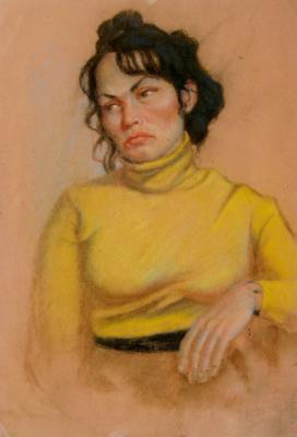 Woman in yellow. Batt Jacob